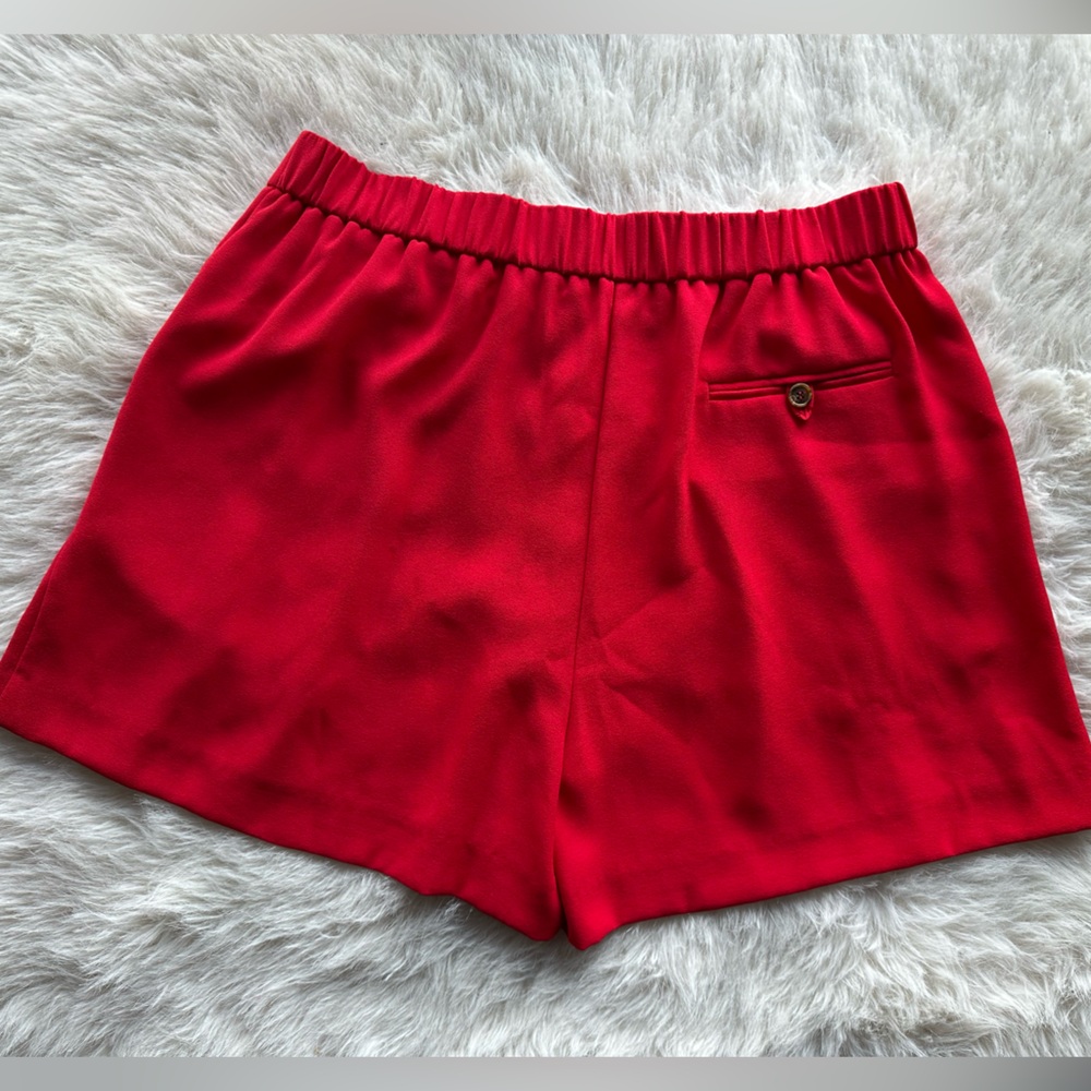 Otto’s’ Ame Vibrant Red Women's zipper and elastic waist back Shorts size 12 - Picture 7 of 14
